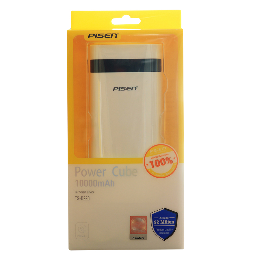 Sạc dự phòng Pisen Power Cube D220 10.000mAh