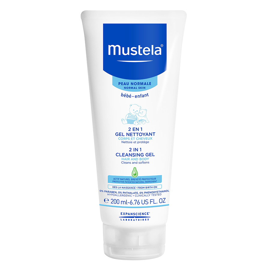 Sữa Tắm Gội 2in1 Cho Trẻ Sơ Sin Và Em Bé Da Thường Mustela (200ml)