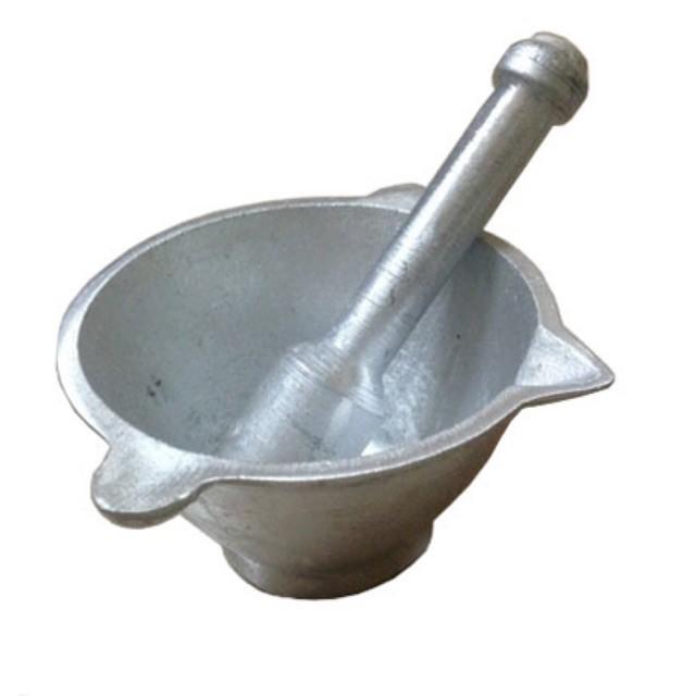 Bộ chày cối giã cua bằng gang - gỗ - inox