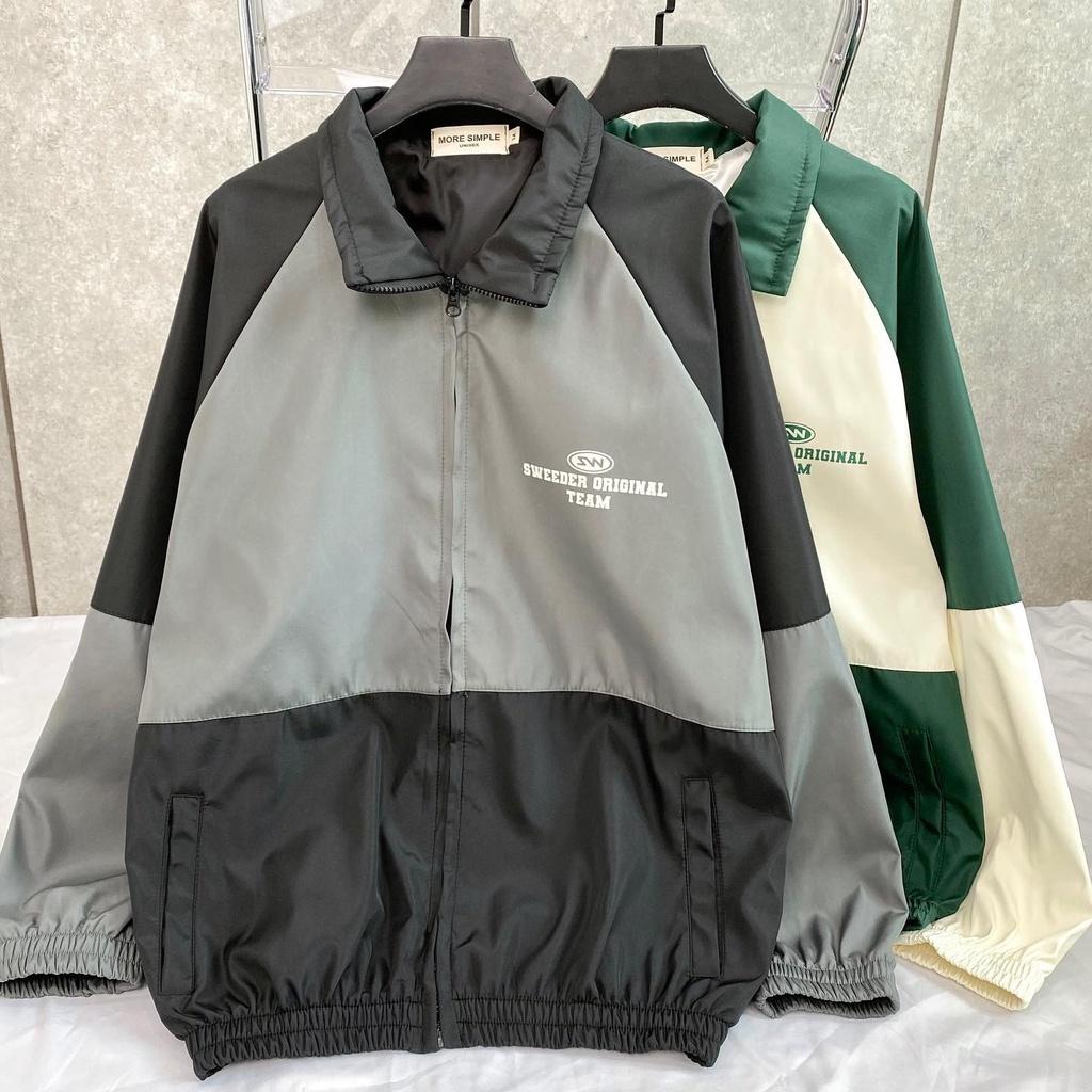 Áo Khoác SWEEDER Dài Tay Form Rộng vải Dù Hai Lớp Cao Cấp Unisex - Áo khoác bóng chày TEA OVERSIZENIU