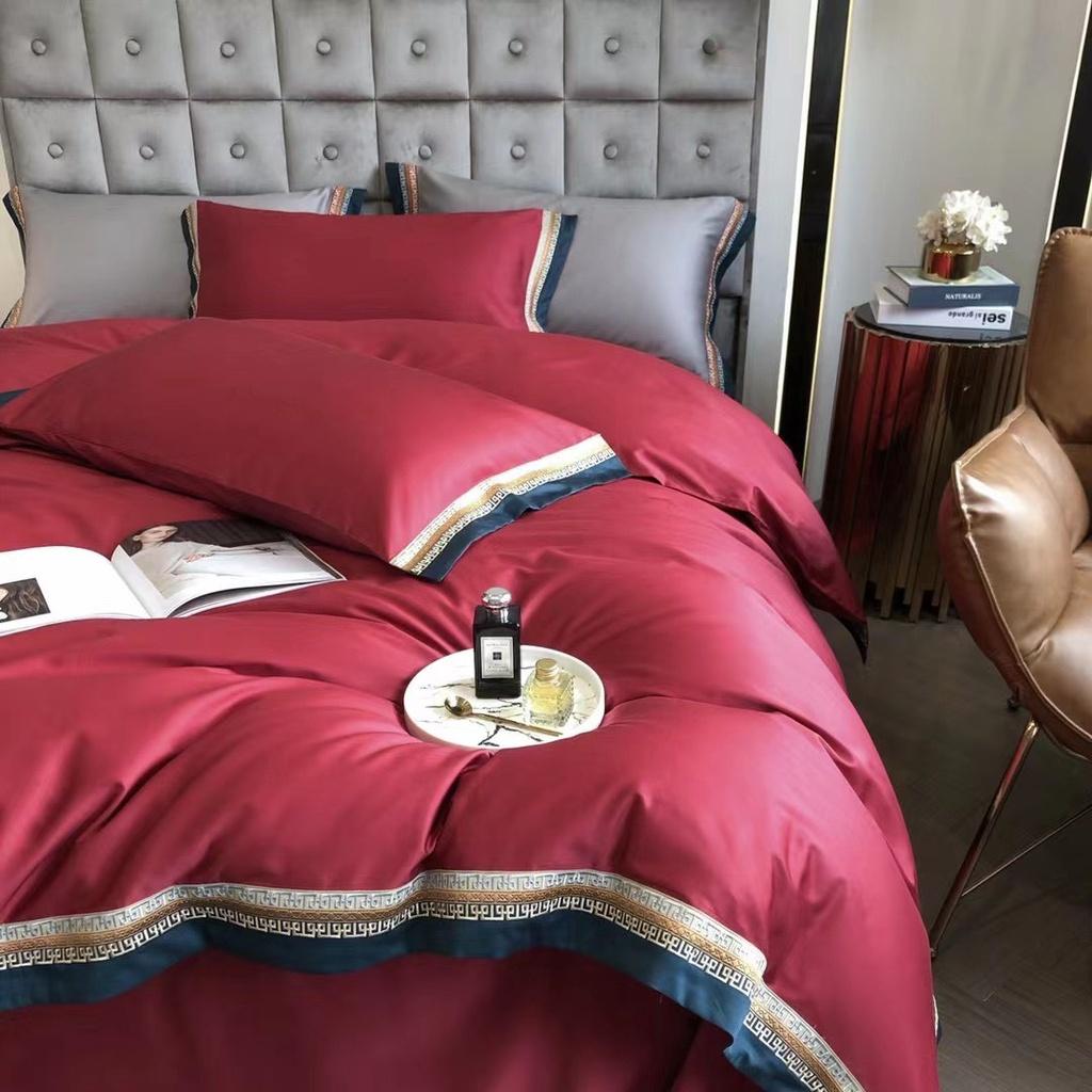 Bộ chăn ga gối 100%Tencel 60s siêu mềm mát,trơn viền thượng lưu
