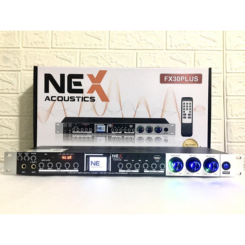 Vang FX30 Plus 2022 Có Reverb (Tặng Dây Canon)(Điều Khiển Từ Xa)Chống Hú,Vang Nhại Mượt Mà. Có BLUETOOTH,Quang Học,USB