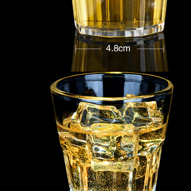 Bộ 6 ly thủy tinh sọc khía 150ml, cốc loại nhỏ dùng đựng trà đá, cà phê.