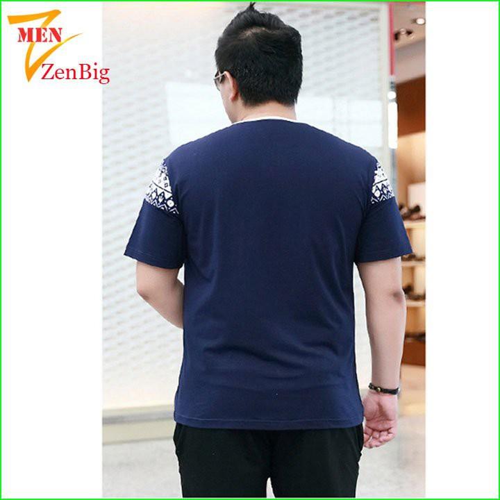 Áo Thun Nam Big Size Ngắn Tay Không Cổ Dành Cho Người Béo Người Mập, Kích Thước Lớn 3XL- 7XL (80-140kg