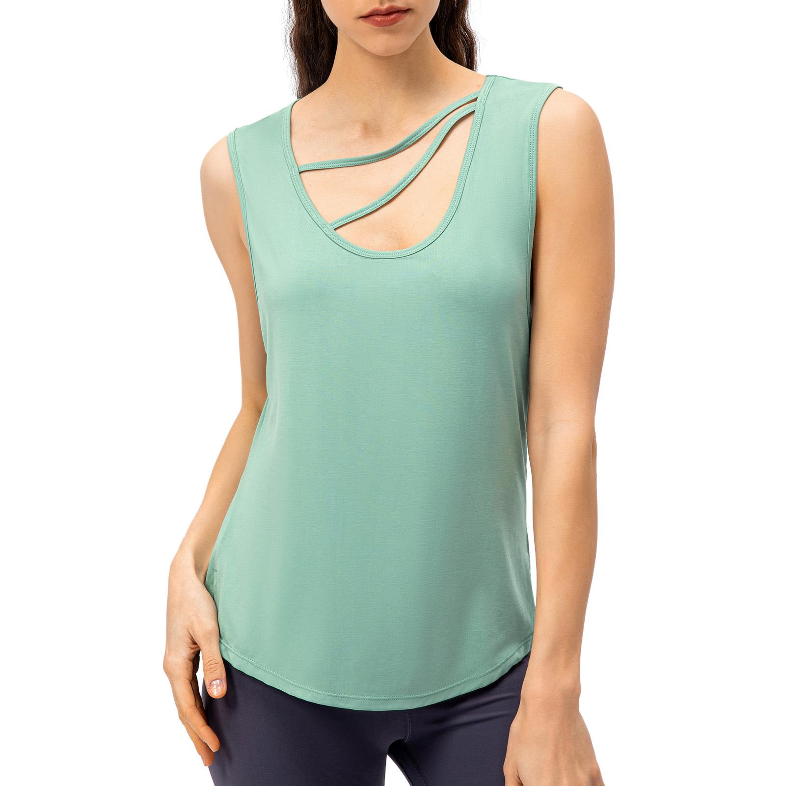 Áo thun nữ không tay thể thao Tank top, khô nhanh có 2 dây ngang để đảm bảo chắc chắn khi chạy