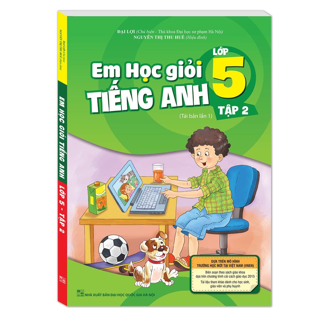 Sách - Combo Em học giỏi tiếng Anh lớp 5 Có mã cào sau sách thay cho CD (Tái bản 2020 có sửa chữa bổ sung trọn bộ 2 tập)