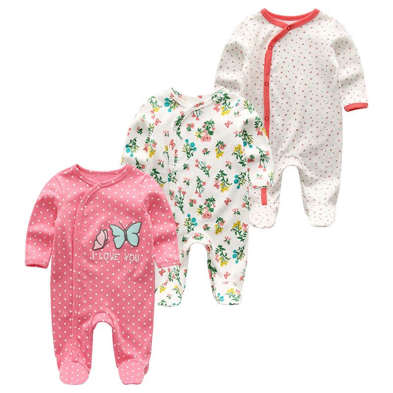 Mùa Thu Unisex Bé Romper Áo Liền Quần Dài Tay Mùa Đông Cho Bé Quần Áo 1/2/3 Sơ Sinh Bé Trai Gái Onesie 100% cotton Trẻ Sơ Sinh Hoạt Hình Bộ Đồ Ngủ