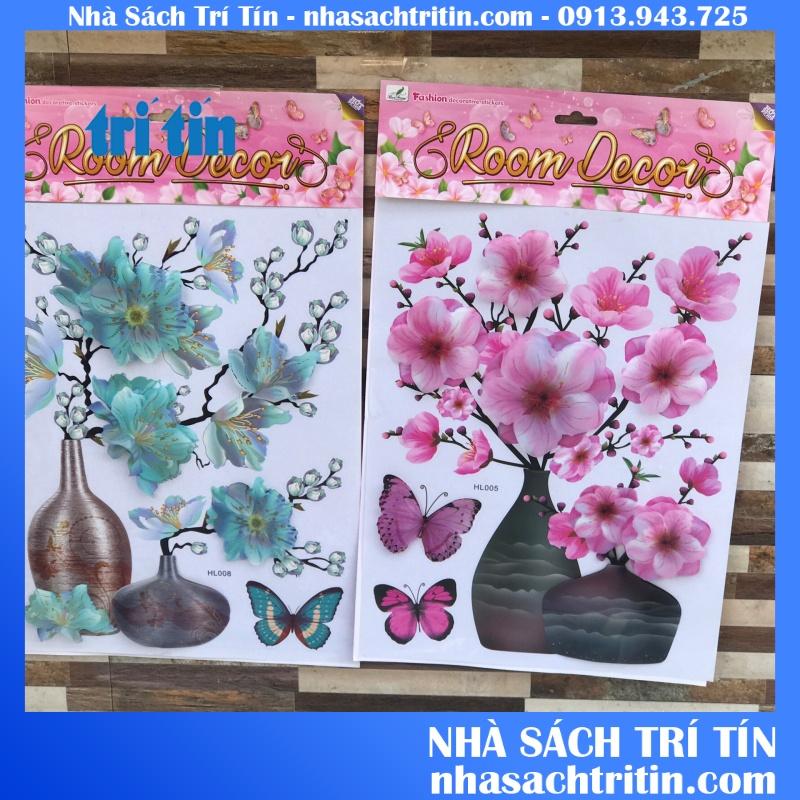 Tranh dán tường hoa nổi 7D hoa mai sẵn keo dán