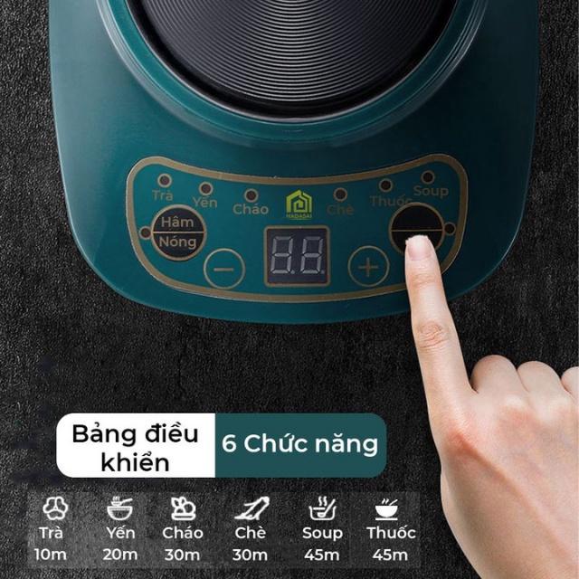 Cốc Chưng Yến Cốc Sứ Hầm Điện Đa Năng Cao Cấp Có Hẹn Giờ Và HDSD Bằng Tiếng Việt, Tặng Quà Giá 150k_Nutosan