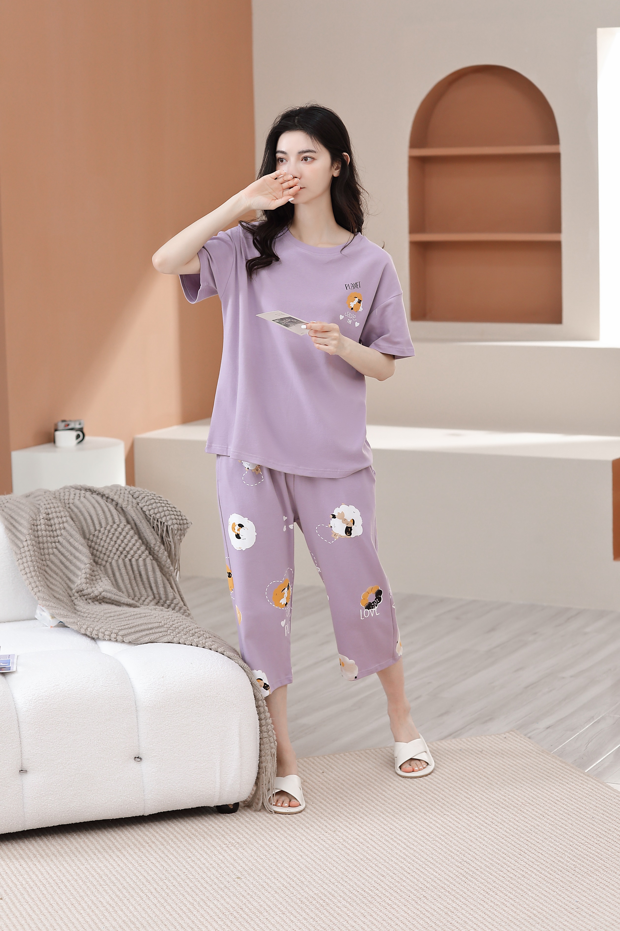 Quần áo mặc nhà cotton 5623