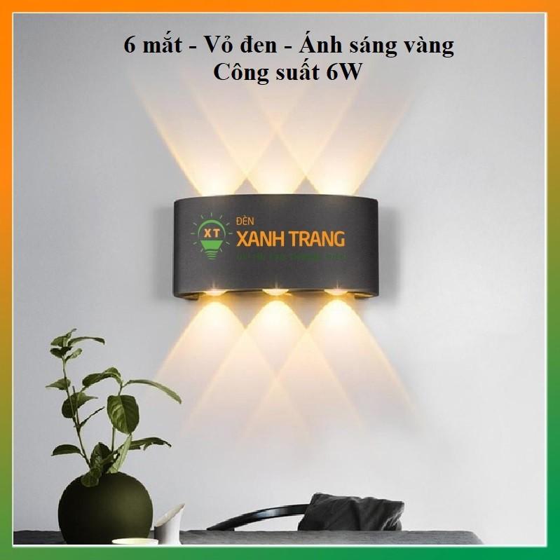 Đèn Hắt Tường 2 Đầu 6 mắt, 8 mắt trang trí nội ngoại thất chất liệu Nhôm Đúc Chống Nước IP66