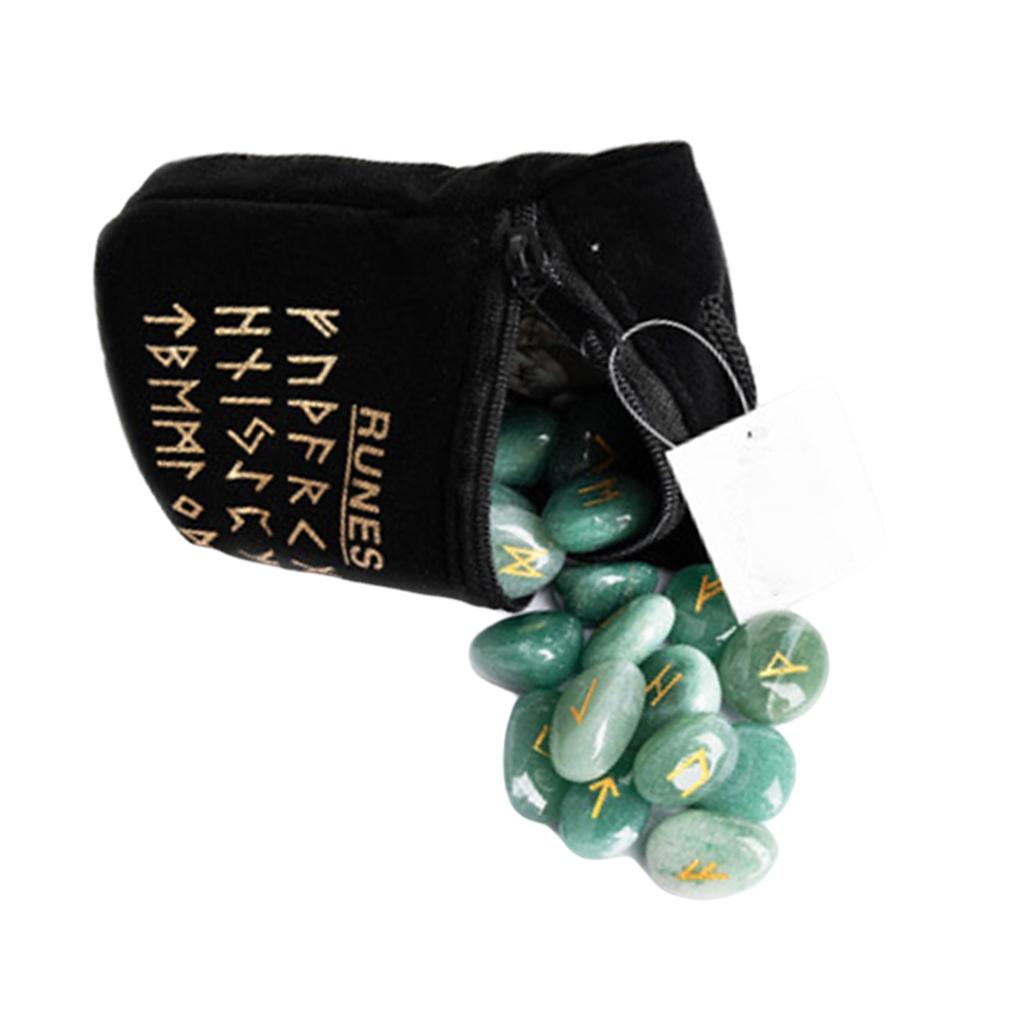 Natural Rune  Polished  Gift Home Decor Green