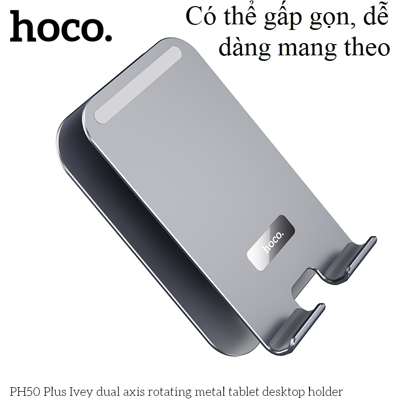 Giá đỡ để bàn cho điện thoại máy tính bảng dạng gập xoay được Hoco PH50 PLUS _ Hàng chính hãng
