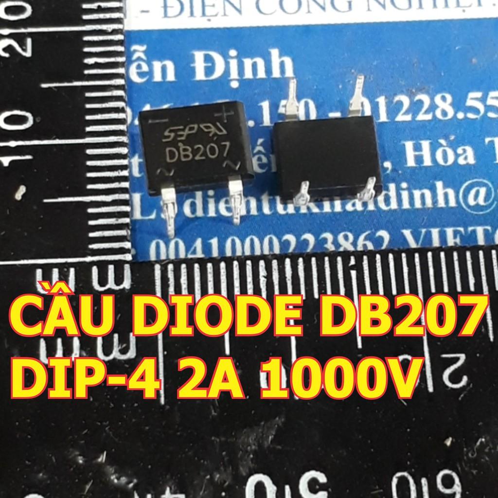 10 cái CẦU DIODE, cầu chỉnh lưu DB207 DIP-4 2A 1000V kde6341