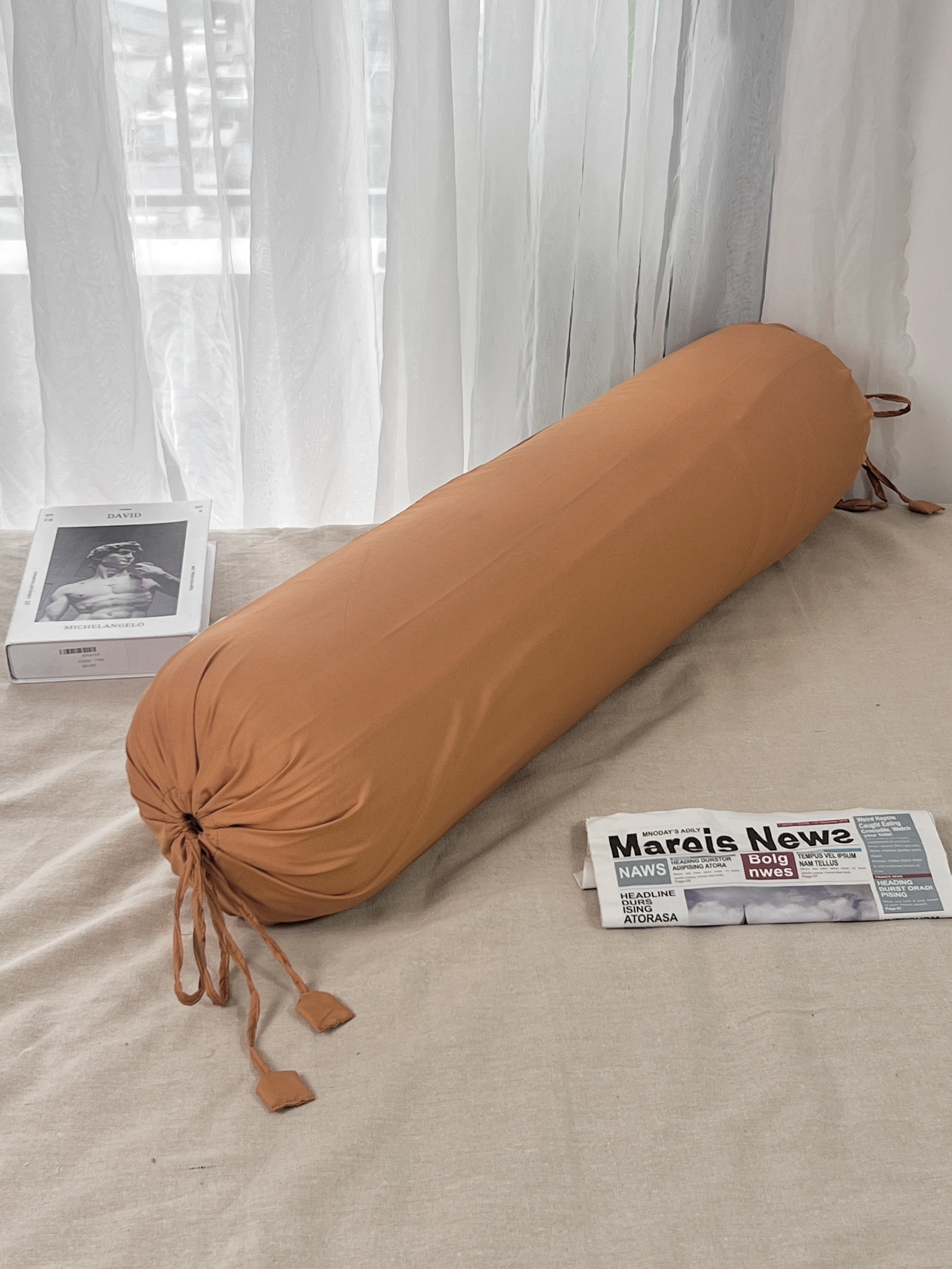 Vỏ Gối Ôm Cotton Tici Lidaco Kich Thươc 35X100Cm - Cam