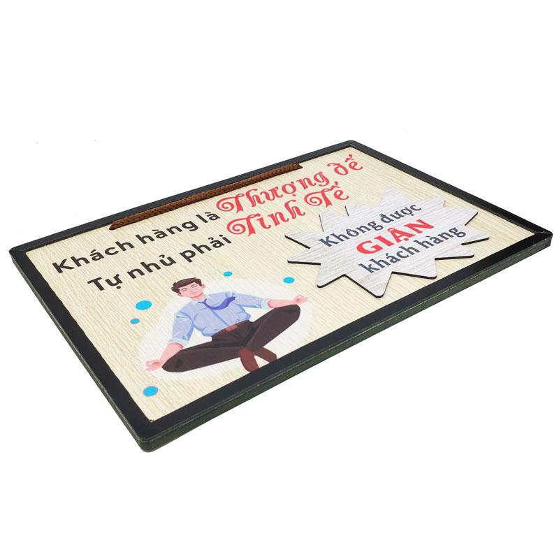 Tranh Gỗ Decor Trang Trí - Ngọc Phương NP004 - Khách Hàng Là Thượng Đế Tự Nhủ Phải Tinh Tế - Không Được Giận Khách Hàng
