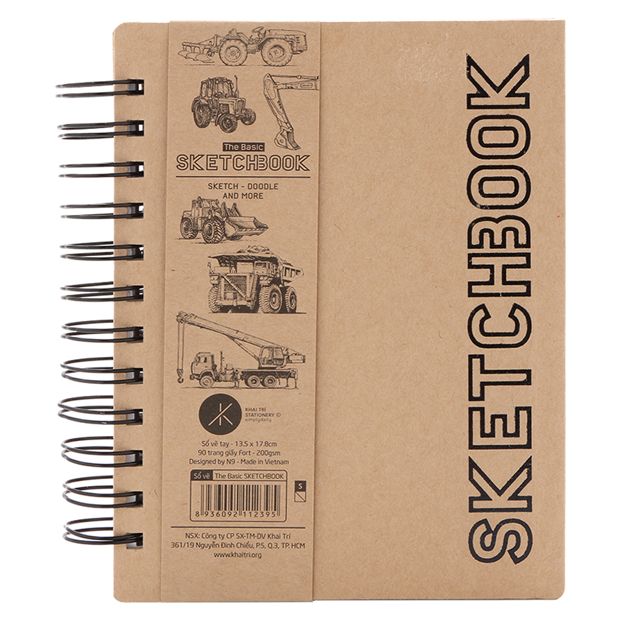 Sổ Vẽ The Basic Sketchbook (S) 90 Trang Simply Daily - Mẫu Ngẫu Nhiên (13.5 x 17.8 cm)