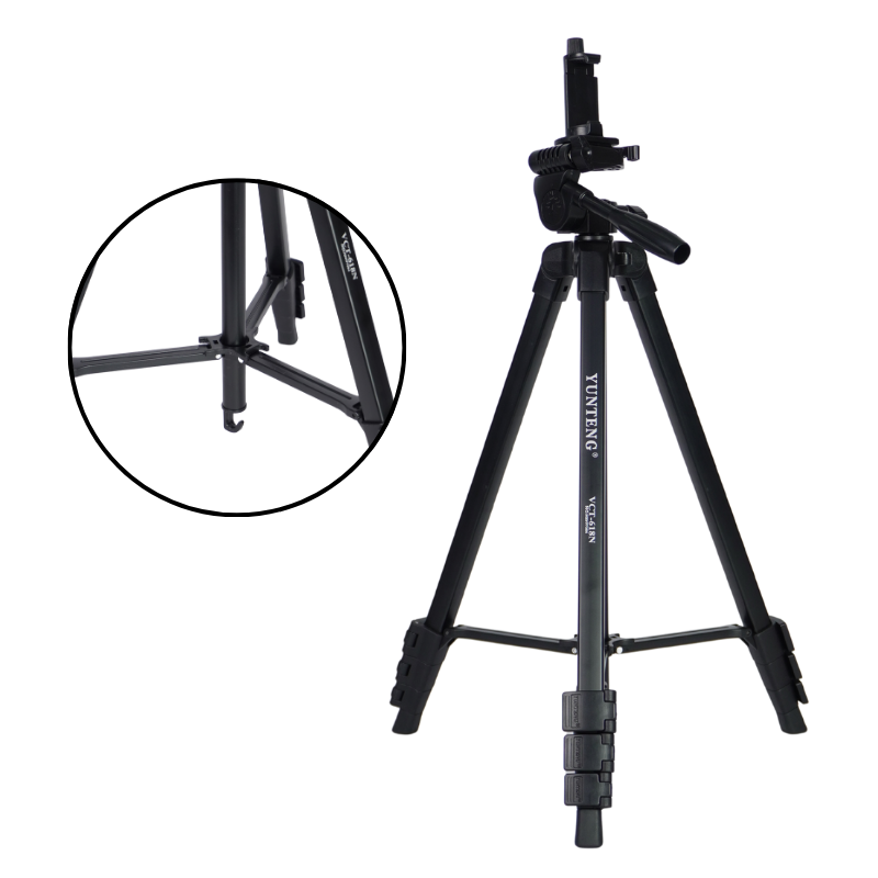 Tripod điện thoại, máy ảnh Yunteng VCT-618N - Gậy cao 1m8 có kèm remote và kẹp điện thoại - Hàng chính hãng