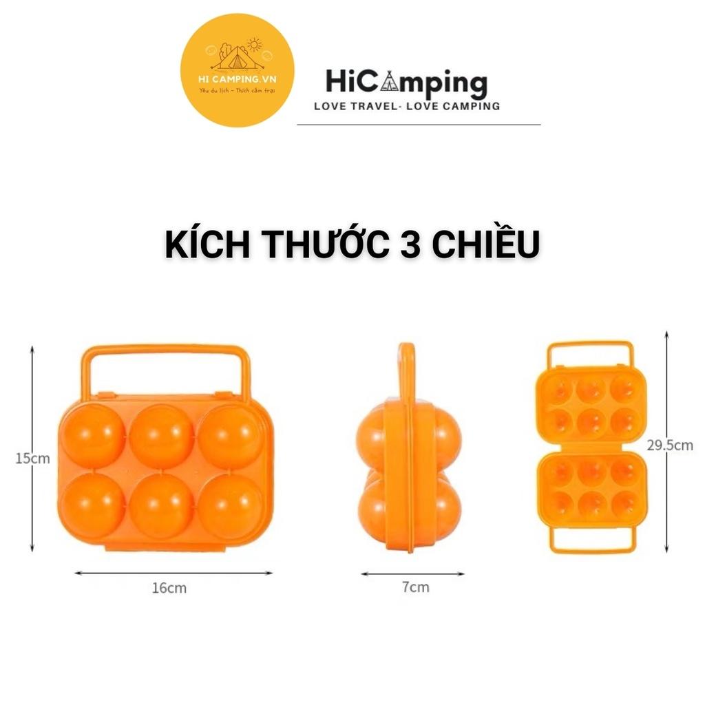 Hộp Đựng Trứng Du Lịch Dã Ngoại Cắm Trại Chống Vỡ 6 Trứng