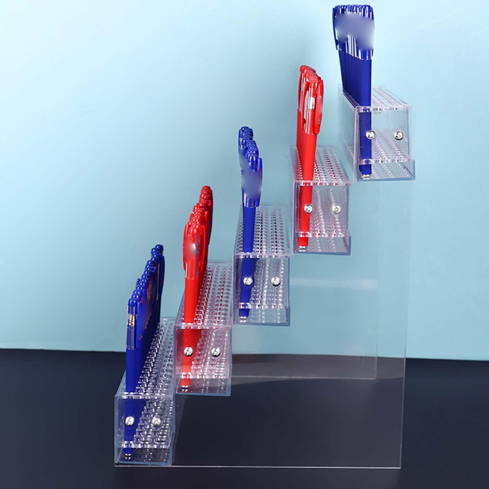 Clear Pen Pencil Display Tray 48 Holes Paint Brush Holder for Paint Brushes