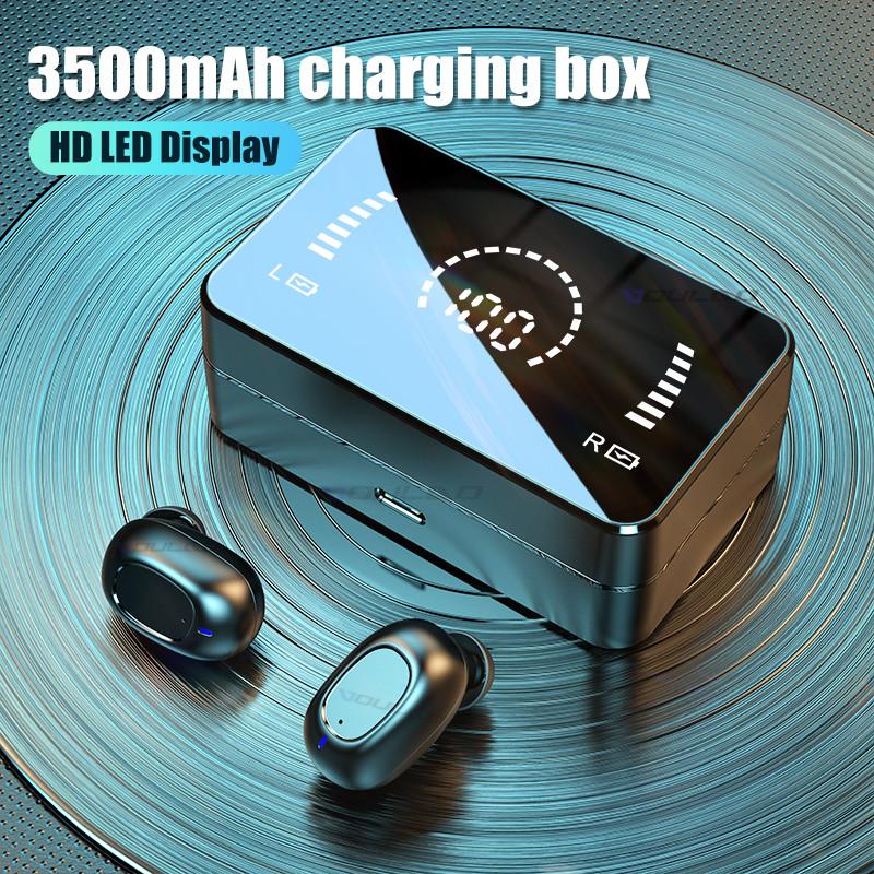 TWS 5.0 Tai Nghe Không Dây 3500MAh Sạc Hộp Chống Nước Bluetooth Giảm Tiếng Ồn Tai Nghe Nhét Tai Thể Thao Tai Nghe Có Mic