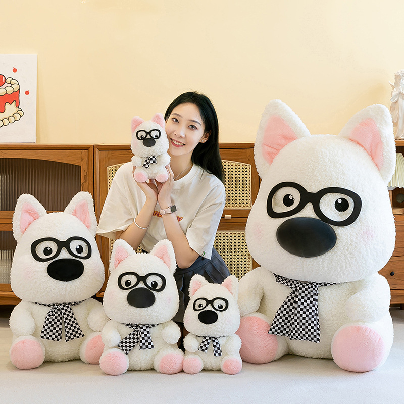 Gấu bông chó đeo mắt kính cute siêu mềm, chó giáo sư tiến sĩ dễ thương hài hước (25cm) hàng xịn cao cấp an toàn cho trẻ