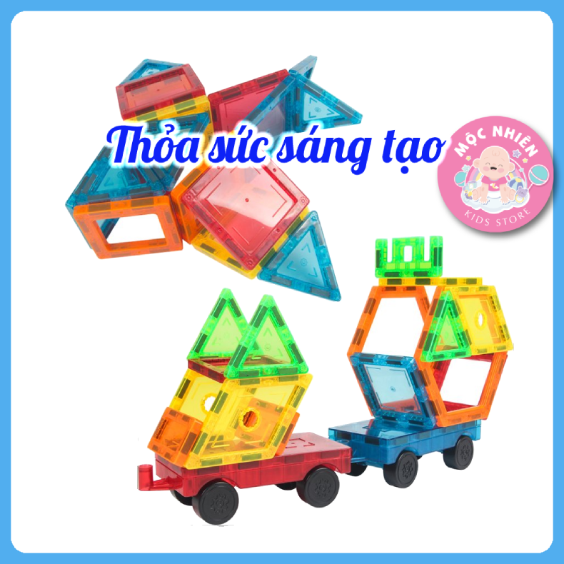 Hình ảnh Đồ chơi xếp hình nam châm cầu vồng Magnetic Tiles chính hãng Xinbida 9912 và 9906 an toàn cho bé từ 3 tuổi trở lên