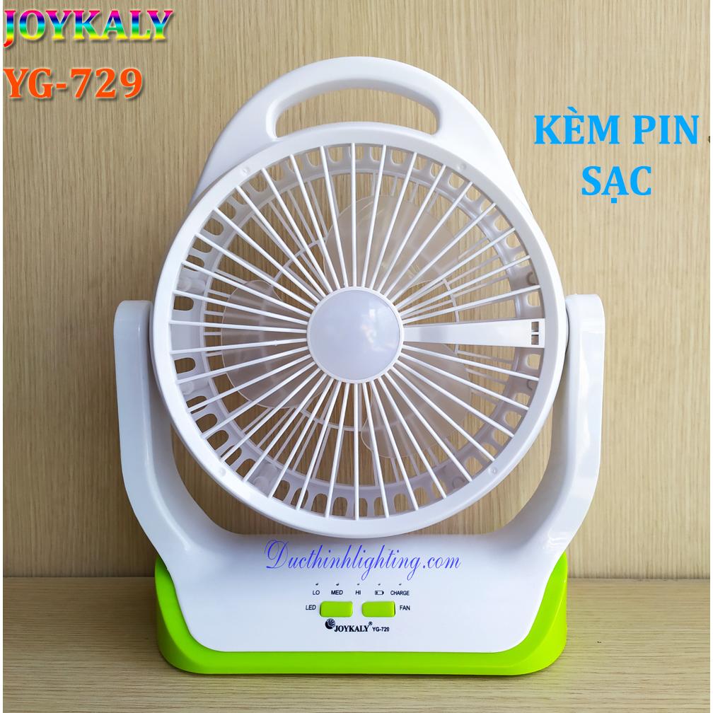 Quạt Sạc Đa năng CÓ ĐÈN JOYKALY YG - 729 KÈM PIN SẠC