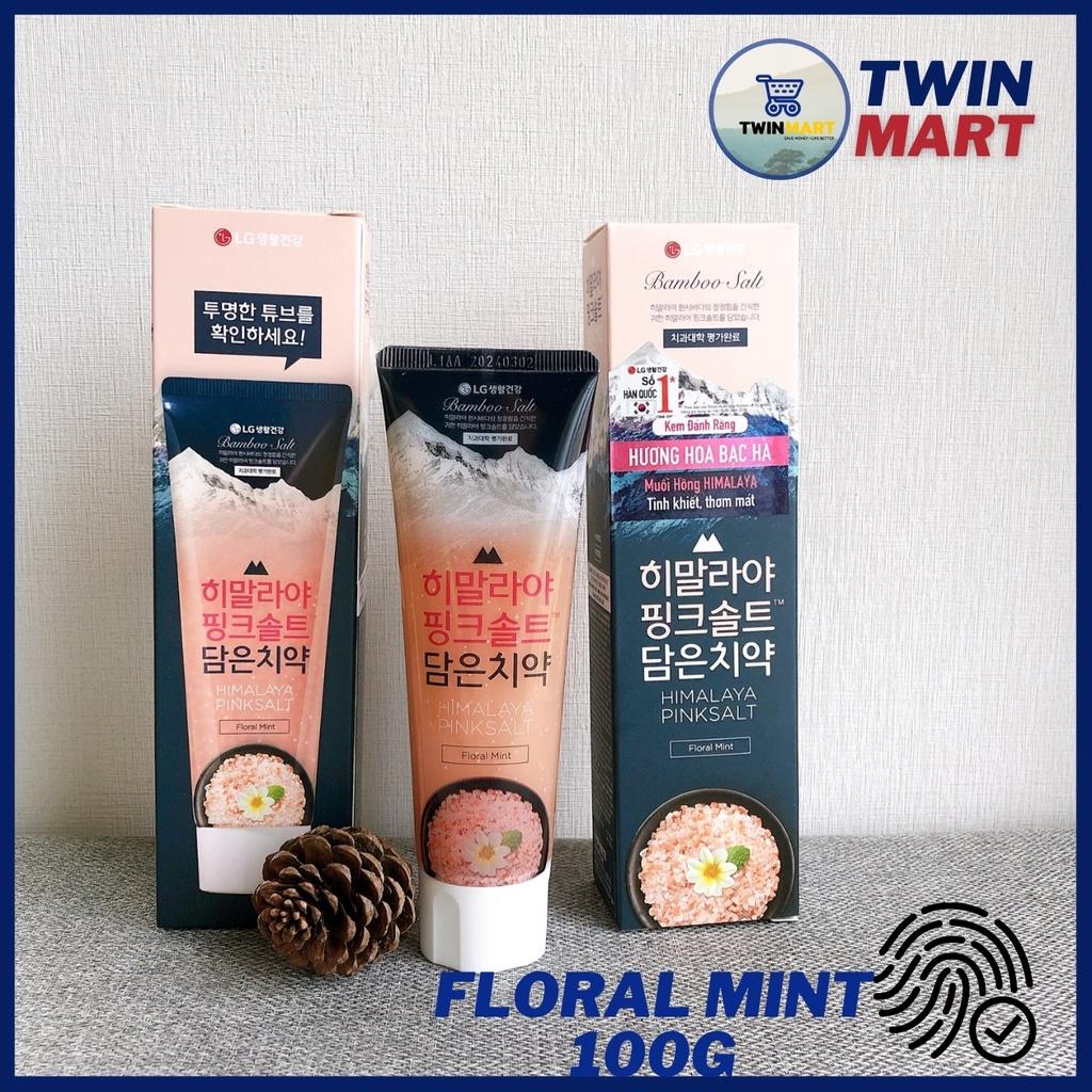 Kem Đánh Răng Muối Hồng Himalaya Pinksalt Floral Mint - Ice Calming Mint - Brightening 100g Hàn Quốc Trắng Răng