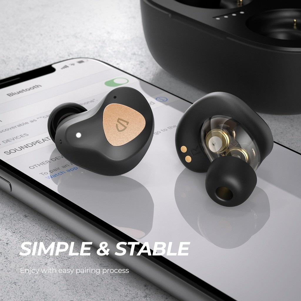 Tai nghe True Wireless SoundPEATS Truengine 3 SE Newversion Bluetooth 5.2, Micro kép &amp; Chống ồn CVC 8.0 - Hàng Chính Hãng