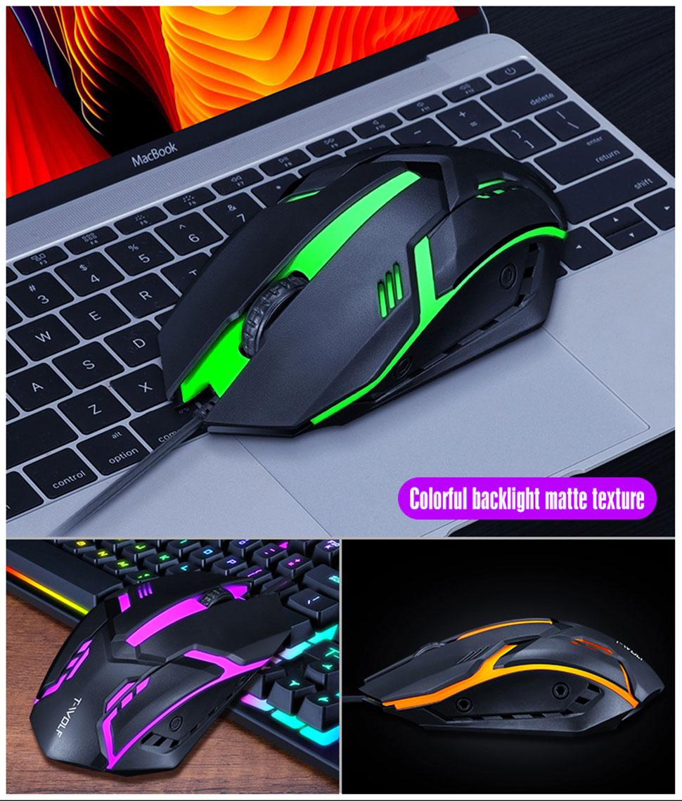 Kinh Doanh Máy Tính Chơi Game Laptop Bàn Phím Chuột Combo Bàn Phím Có Dây Có Đèn LED Nền Bàn Phím Game Thủ Bộ Silent Chuột Chơi Game Bộ