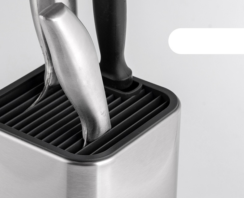 Bộ 2 ống đựng đũa muỗng để dao kéo đa năng hình chữ nhật inox 22.5x23.6cm 826g
