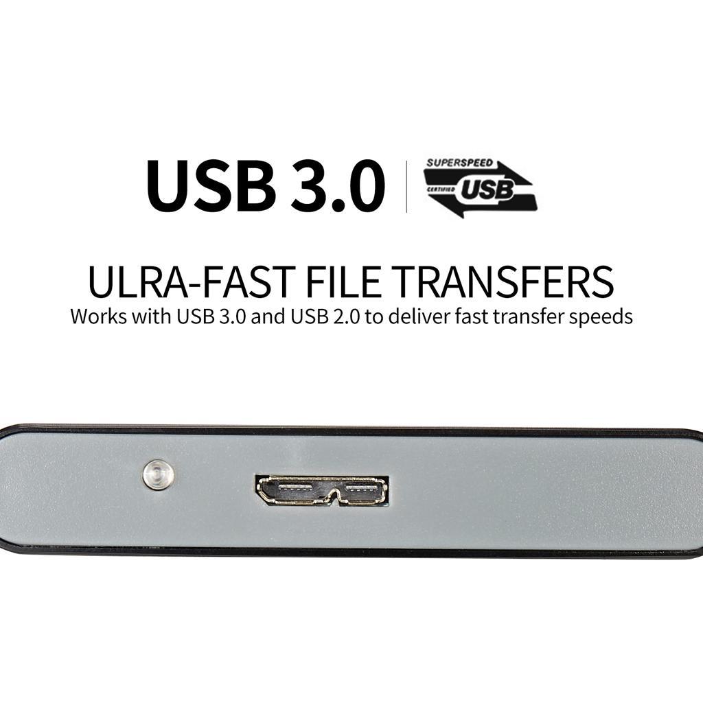 2.5inch  Thin USB3.0 Portable External  Storage-Black