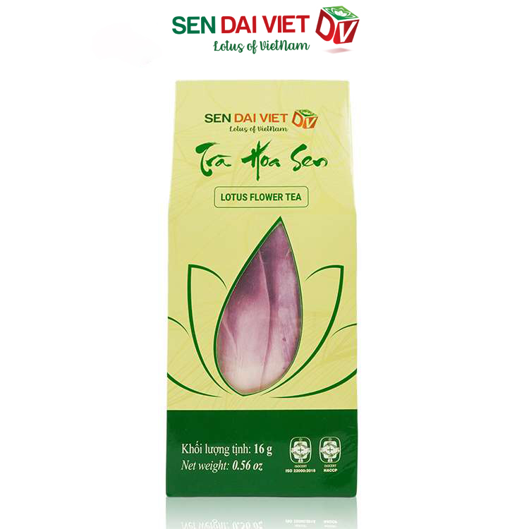 [Gói trà tiện dụng] Trà Hoa Sen Sấy- Trà Xanh Thượng Hạng, An thần, Giảm Căng Thẳng- Sen Đại Việt- Gói16g