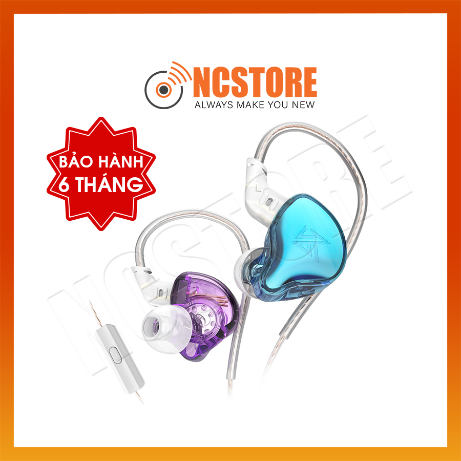 [NC] Tai nghe KZ EDC Chuyên nghe Vocal Pop Acoustic Nhạc vàng trữ tình 1 Dynamic PET giá rẻ có MIC | Hàng Chính Hãng