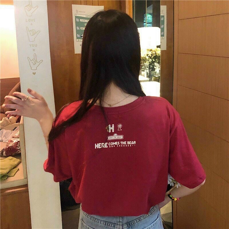 Áo Phông Nam Nữ Form Rộng Tay Lỡ Vải Chất Cotton Mịn Mát Kita Unisex - Mẫu HERE COME BEAR
