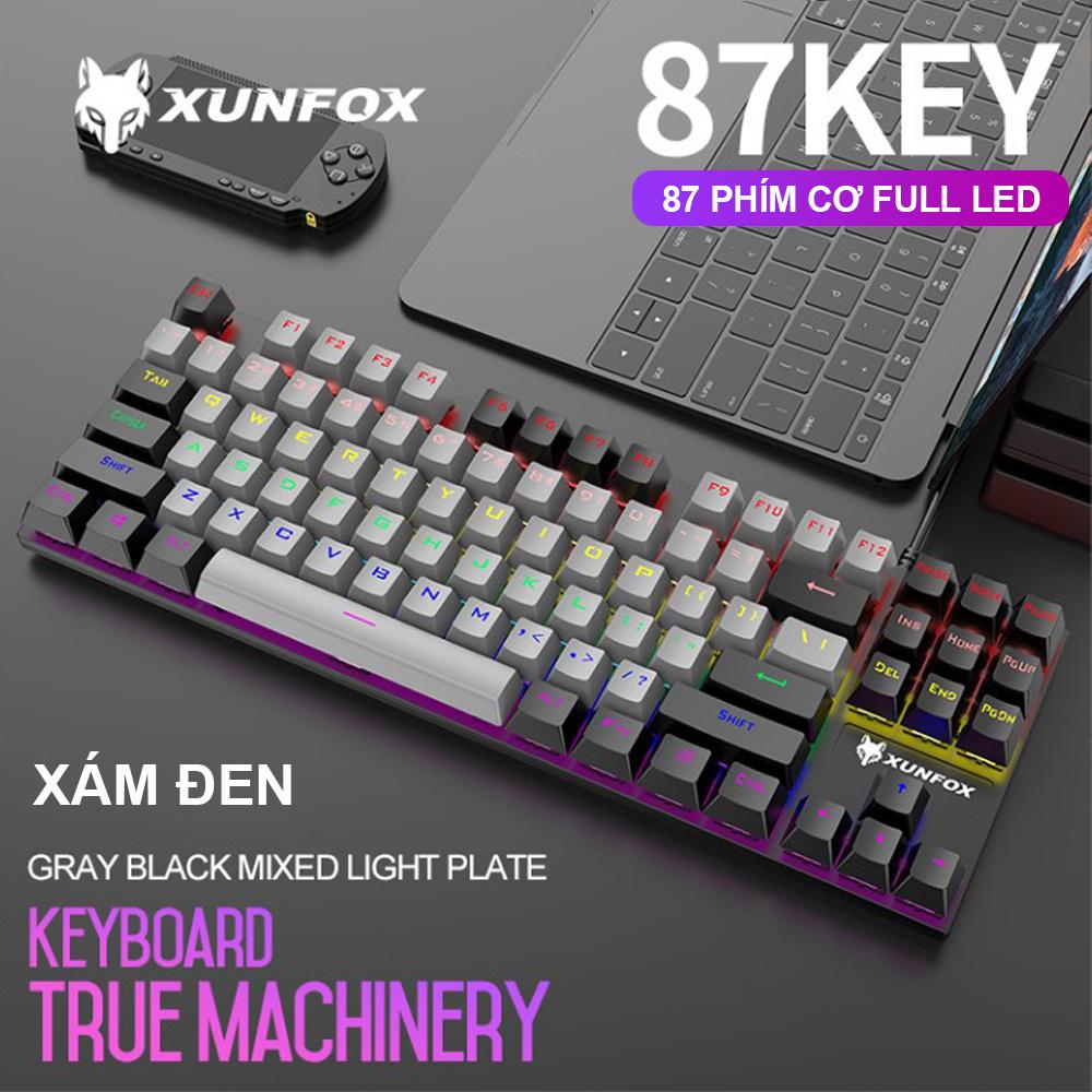 Bàn Phím Cơ Gaming K80 Full Led TKL 87 Chơi Game Cực Đã Bàn Phím Máy Tính Văn Phòng LED RGB Siêu Đẹp