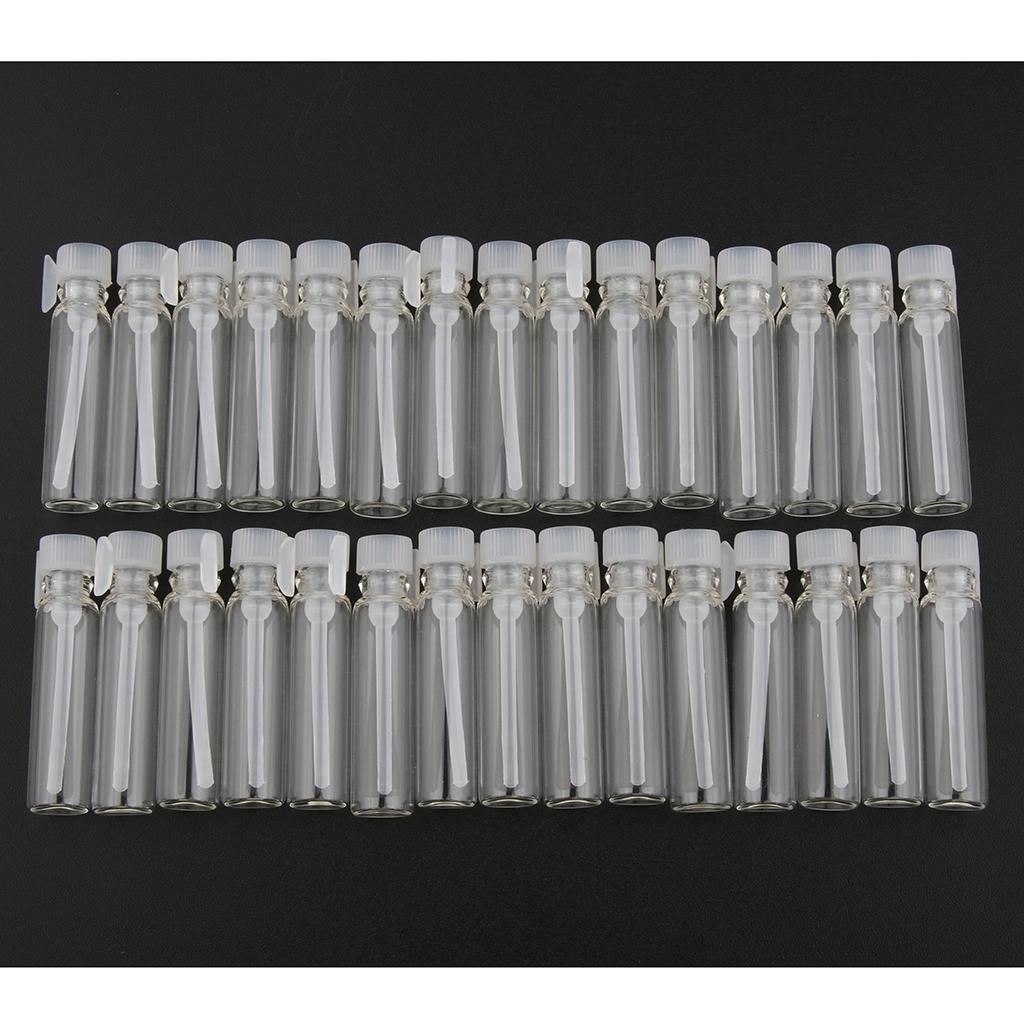 30X Liquid Glass Bottle Empty Perfume Essential Oil Vials