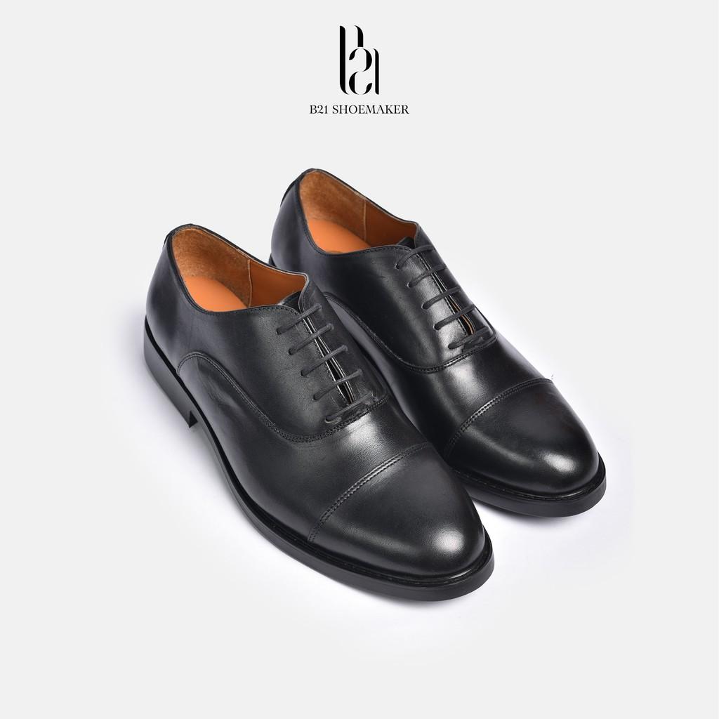 Giày Buộc Dây OXFORD Da Bò Thật Đế CORK NITRAL Lót Giày Thoáng Khí Phong Cách CLASSIC Công Sở Full Box - B21 Shoemaker