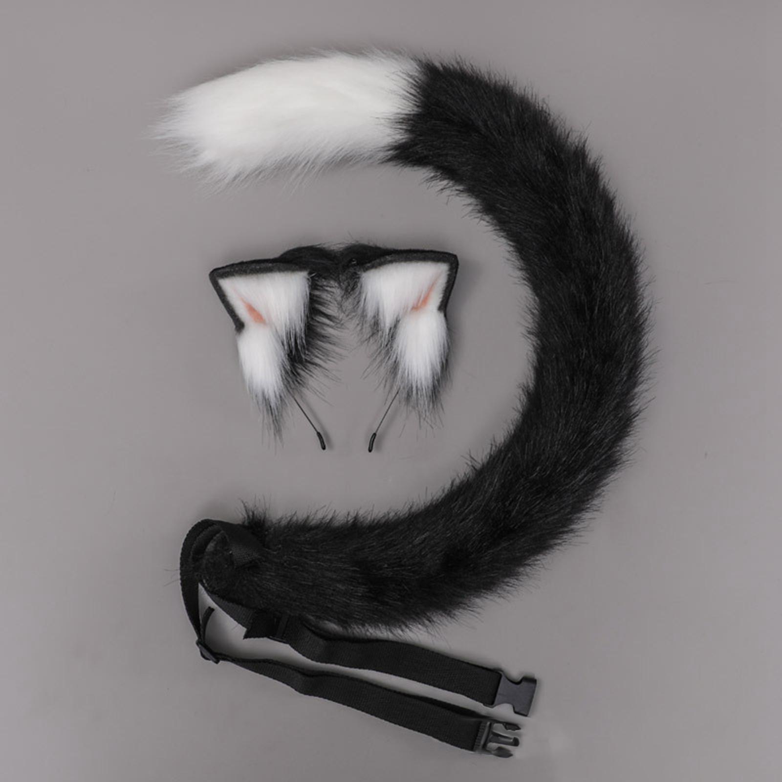 And Tail Set Accessories for Cosplay Dress up Stage Shows Pink