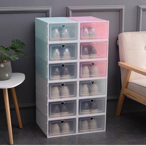 SET 3 HỘP ĐỰNG GIÀY DÉP NHỰA CỨNG CAO CẤP