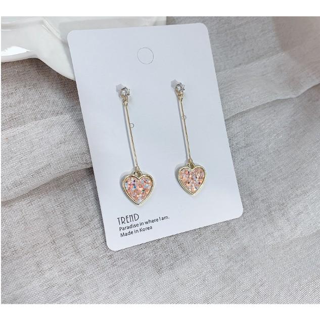 HOA TAI SỢI TRÁI TIM HỒNG NHẠT