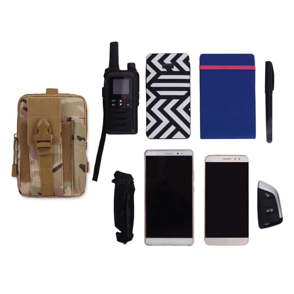 Tactical Compact 600D Oxford Cloth Waterproof Multipurpose Utility Gadget Belt Waist Bag with Cell Phone Holder for Camping Hiking Soprts