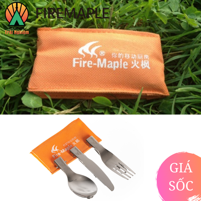 [CHÍNH HÃNG] Bộ Muỗng Nĩa Dao Gấp Gọn Chuyên Dụng Dã Ngoại Fire-Maple Cho Hoạt Động Nấu Ăn Ngoài Trời FMT-803