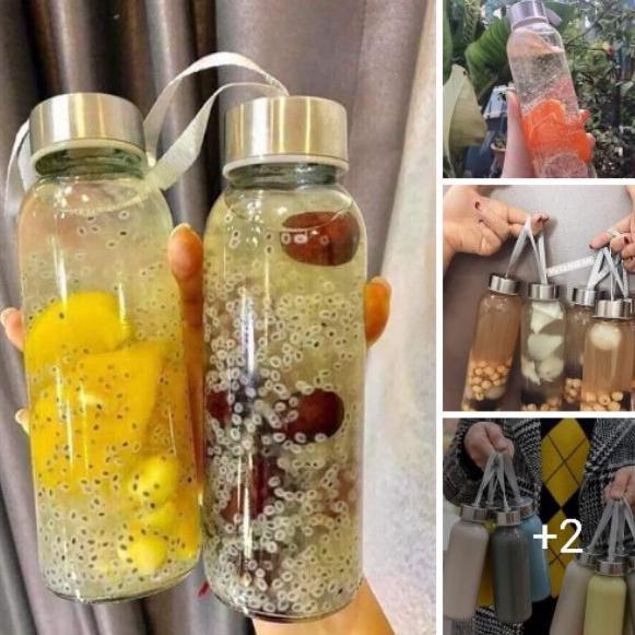 Bình Thủy Tinh Detox Có Dây