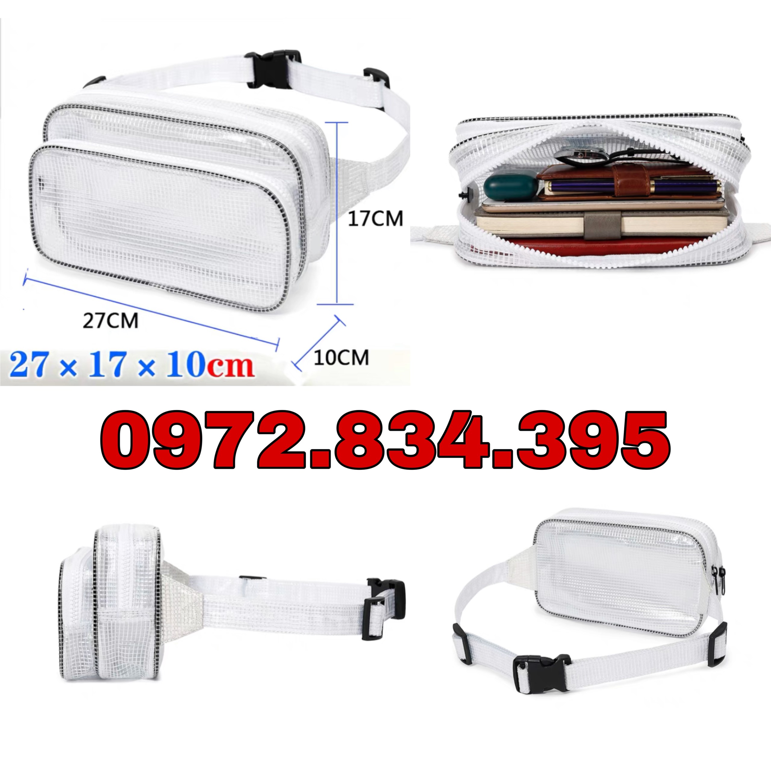 Túi Đeo Chéo Bằng PVC Trong Suốt Chống Tĩnh Điện Dùng Trong Phòng Kỹ Sư