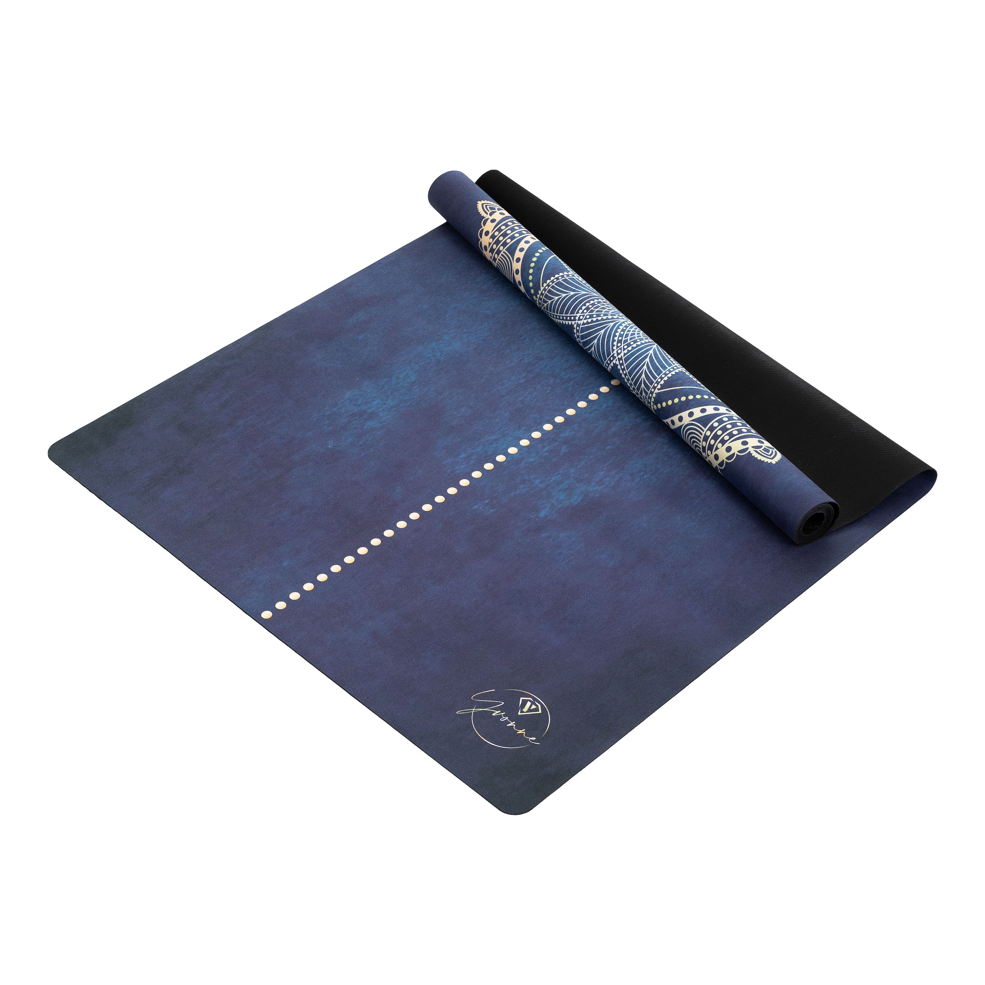 Thảm tập yoga du lịch cao cấp chính hãng Yvonne, Mandala (TẶNG KÈM 3 PHẦN QUÀ) dày 1,5mm gấp gọn, bề mặt nhám, siêu bám, ưa mồ hôi, dễ vệ sinh, chất liệu cao su tự nhiên