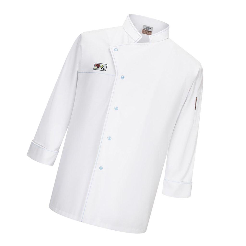 Unisex Chef Jackets Coat Long Sleeves Shirt Kitchen Uniform