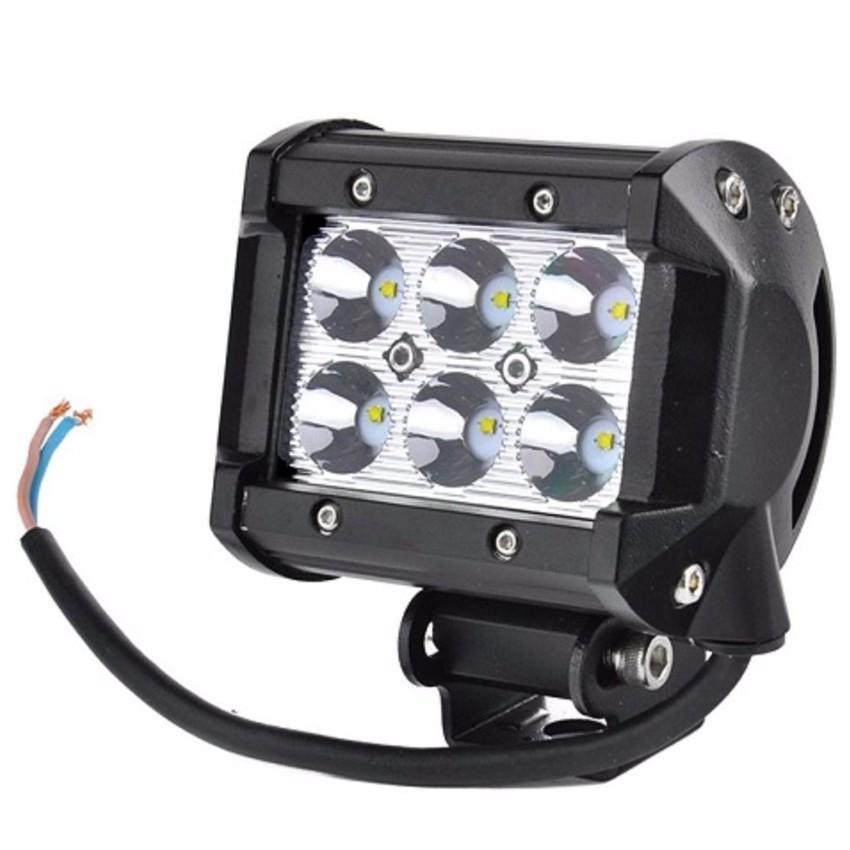 Đèn led trợ sáng C6 18w (sáng trắng) 206362 tặng  bộ 4 miếng dán chống xước tay cửa xe ô tô TL 239