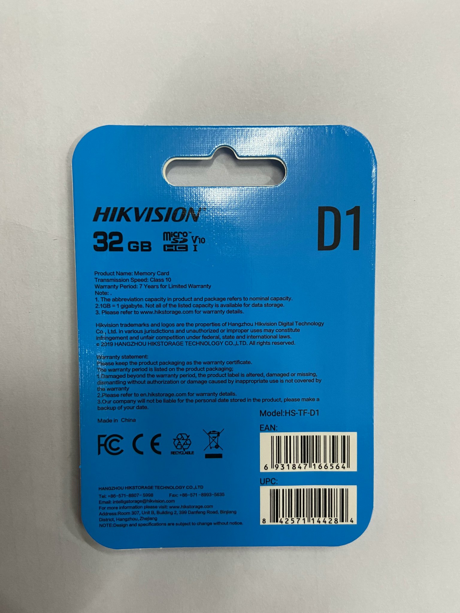 Thẻ Nhớ Hikvision 64G/32GB MicroSD Class 10 D1 Tốc Độ Cao Box Xanh Chuyên dùng cho Camera, Điện Thoại, Máy Ảnh... - Hàng Chính Hãng BH 7 Năm